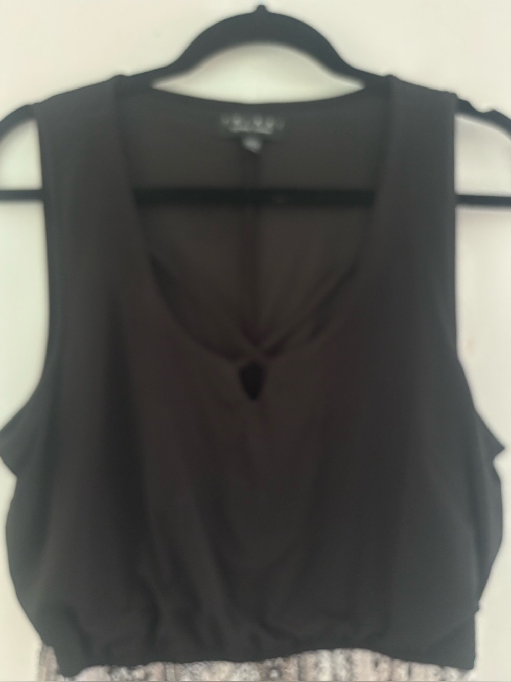 Sleeveless Black & Patterned Maxi Dress Size XL - Picture 5 of 9